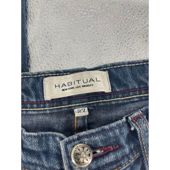 Habitual Medium Wash Blue Denim Flare Bootcut Jeans Women's Size 27 - Picture 7 of 10